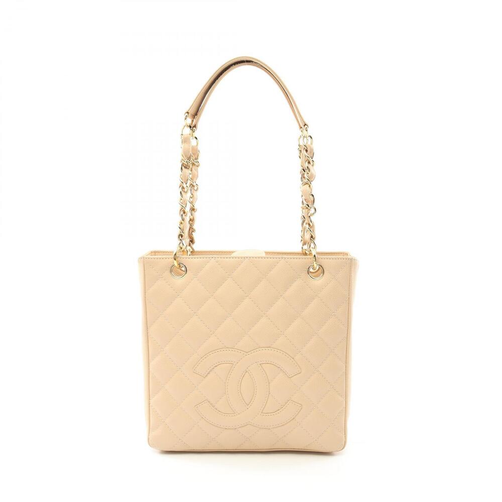 Chanel Matelasse PST Tote Bag Leather Grained Calfskin Beige